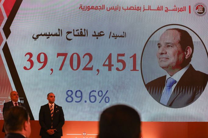 Egyptský prezident Abdal Fattáh Sísí ve volbách obhájil mandát se ziskem 89,6 procenta hlasů.