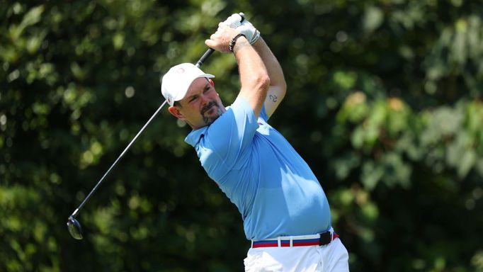 Rory Sabbatini ze Slovenska při golfovém turnaji na OH 2020