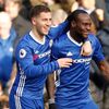 PL, Chelsea-Arsenal: Eden Hazard a Victor Moses slaví gól na 2:0