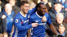 PL, Chelsea-Arsenal: Eden Hazard a Victor Moses slaví gól na 2:0