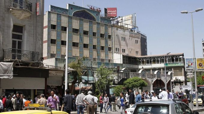 Centrum Damašku po výbuchu pumy.