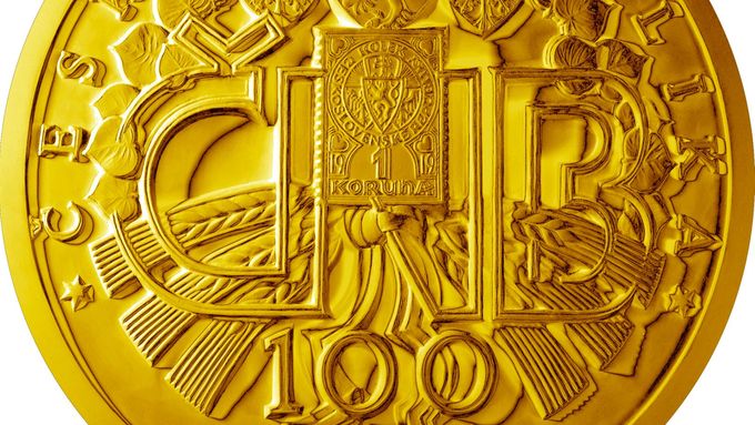 Druhá největší zlatá mince na světě bude symbolem oslav ke stému výročí koruny.