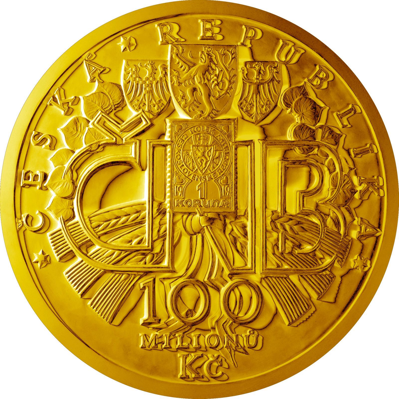 Mince vydané ke 100. výročí zavedení československé koruny