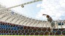 Goalkeeper Jasper Cillessen of the Netherlands lets in a goal by Australia's Tim Cahill during their 2014 World Cup Group B soccer match at the Beira Rio stadium in Porto