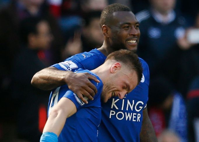 Jamie Vardy a Wes Morgan