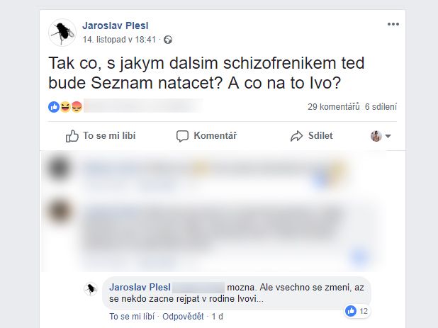 Jaroslav Plesl / MF Dnes / Fotorepro Facebook komentáře