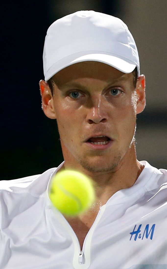 Tomáš Berdych na turnaji v Dubaji 2014