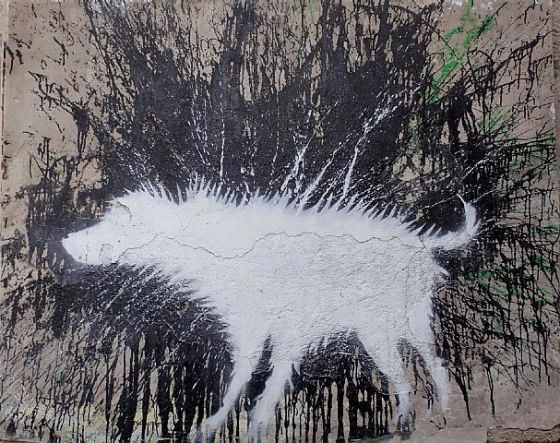 Banksy Wet dog