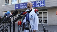 Tisková konference ošetřujícího lékaře prezidenta Zemana Miroslava Zavorala