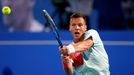 Tomáš Berdych na exhibici v Abú Zabí