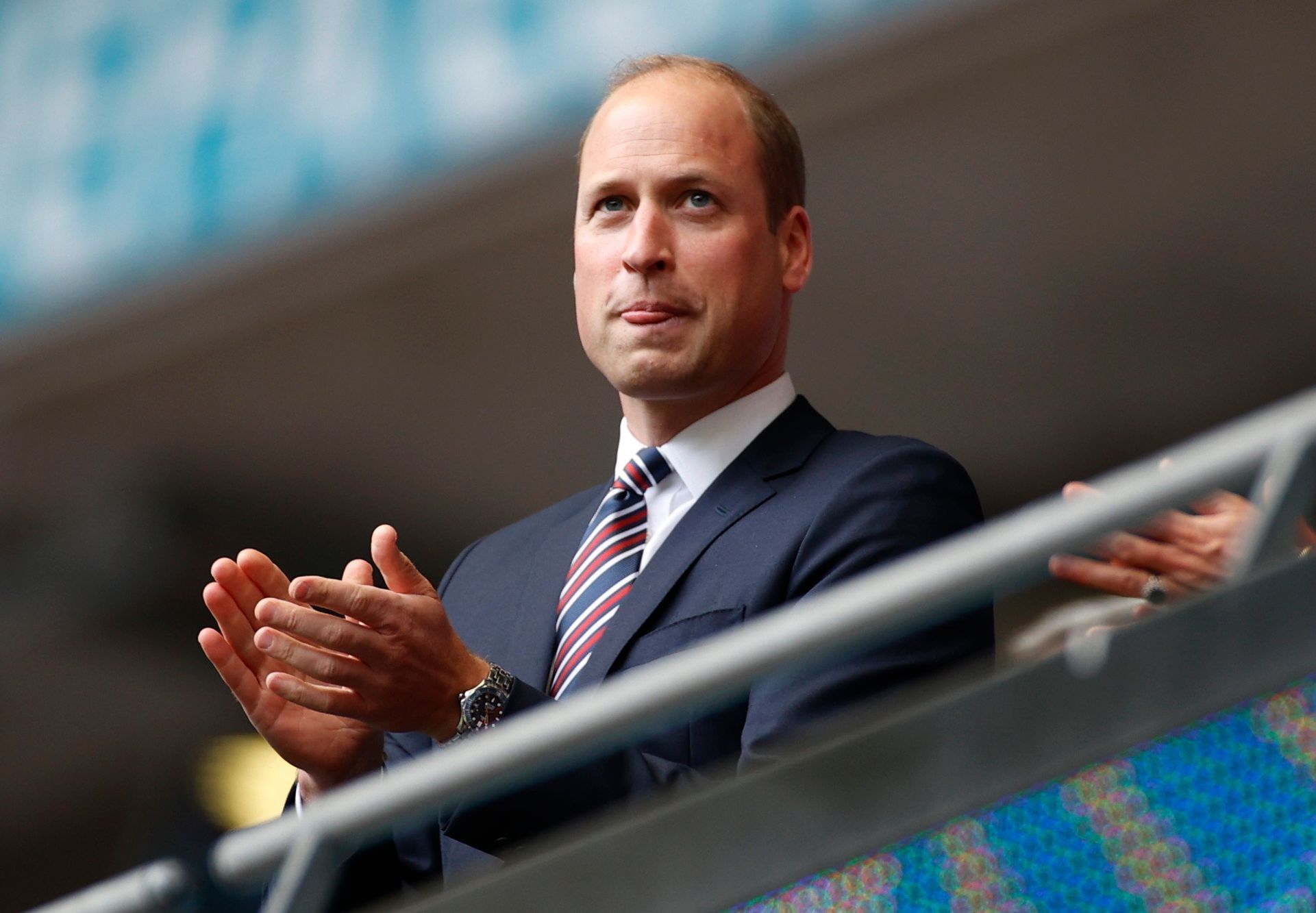 Princ William, vévoda z Cambridge, v hledišti osmifinále Anglie - Německo na ME 2020