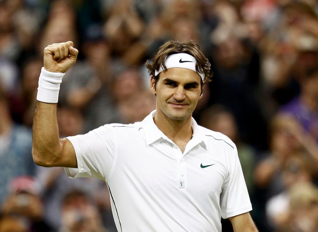 Roger Federer v travnatém Wimbledonu