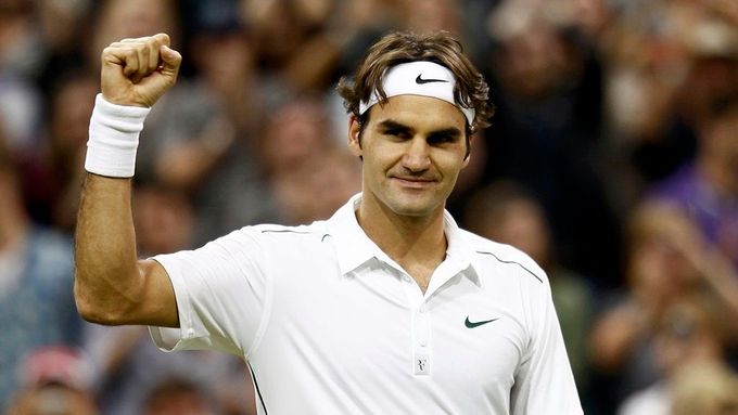 Roger Federer v travnatém Wimbledonu