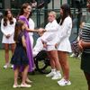 Britain's Catherine, Princess of Wales and Princess Charlotte at the 2024 Wimbledon Championships in London