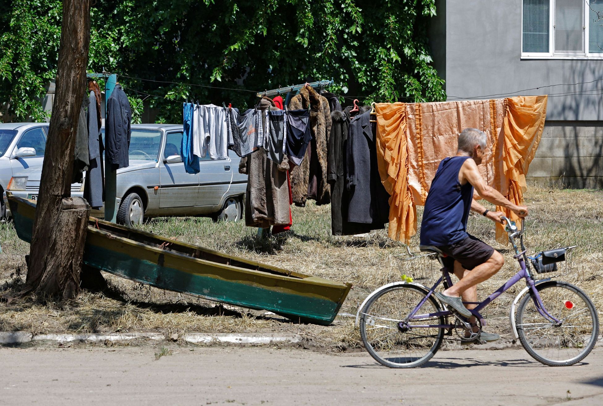 Ukrajina Kachovská přehrada záplavy Záporoží
