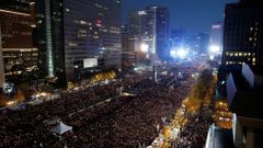 Demonstrace v jihokorejském Soulu