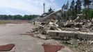 Zničený byl i černihivský atletický stadion.