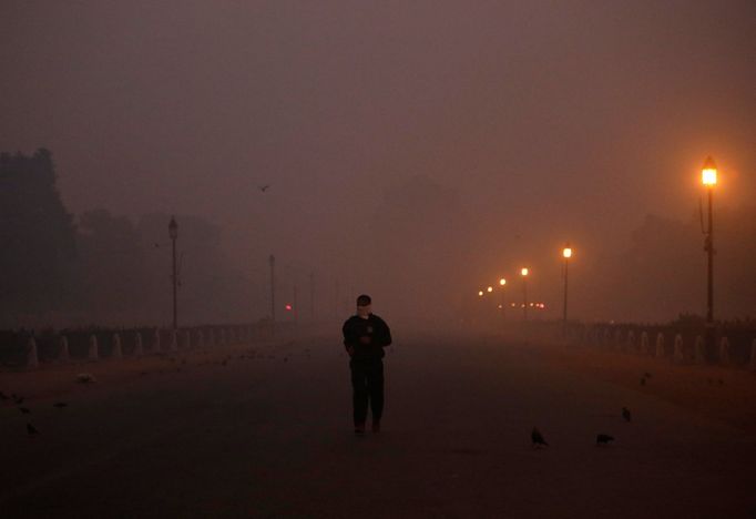 Smog v indickém Dillí.