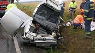 Nehoda traktoru a osobního vozidla v Městci Králové