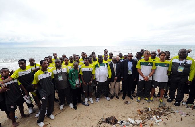 Pietní akce v roce 2012 k připomenutí letecké tragédie zambijské fotbalové reprezentace