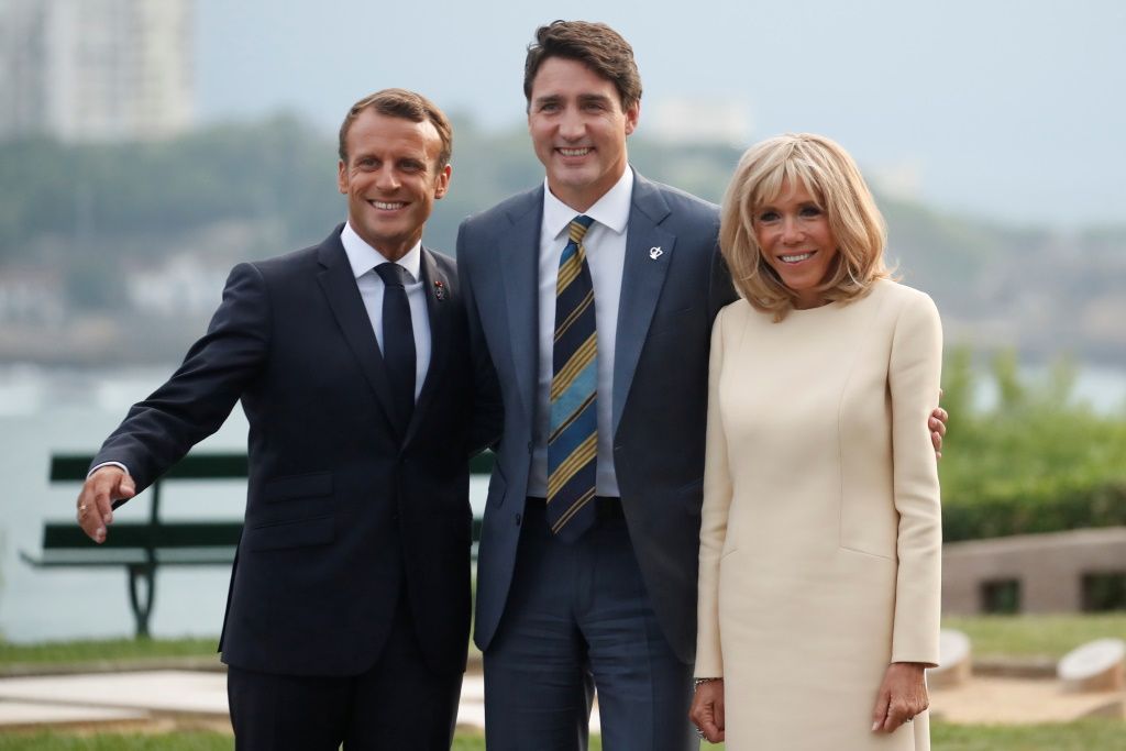 Macron Trudeau Macronová G7