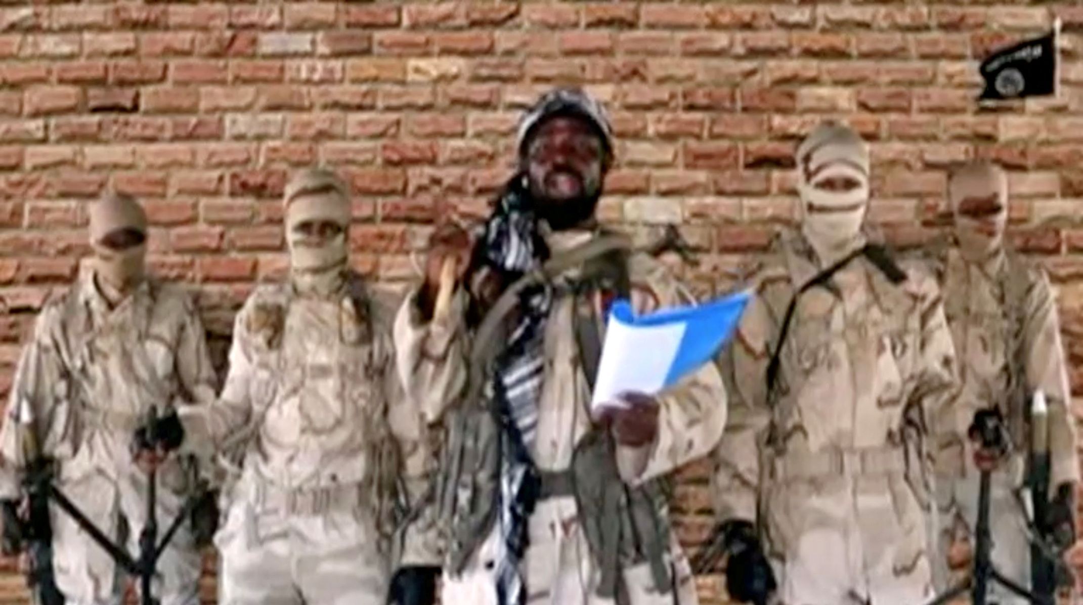 Boko Haram a jejich vůdce Abubakar Shekau v roce 2018, Nigérie.