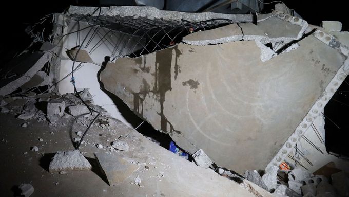 Následky protiteroristické operace ve městě Atma na severu Sýrie