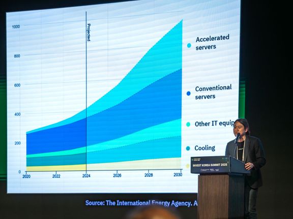June Paik ze společnosti FuriosaAI varoval na Invest KOREA Summit 2025 před enormní spotřebou energie, která plyne z rychle rostoucího AI průmyslu.