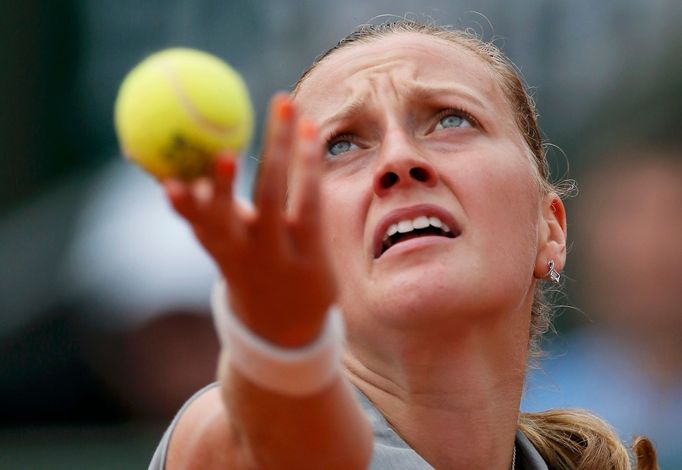 Petra Kvitová na French Open v duelu s Erakovičovou