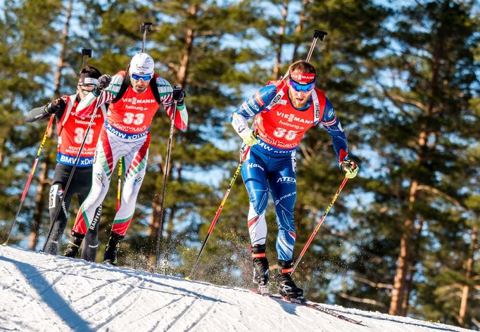 SP Kontiolahti, stíhačka M: Michal Šlesingr (35), Vladimir Iliev (33) a Mario Dolder (36)