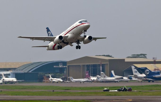 Letoun Suchoj Superjet S-100, který se zřítil v Indonésii.