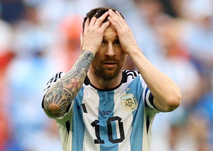 Lionel Messi v zápase Argentina - Saúdská Arábie na MS 2022