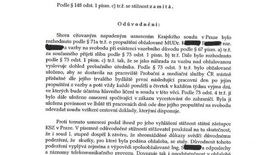 Rozsudek: Vrchní soud propustil Kateřinu Pancovou z vazby