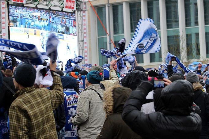 Čtvrté finále extraligy Kometa Brno vs. Liberec, oslavy