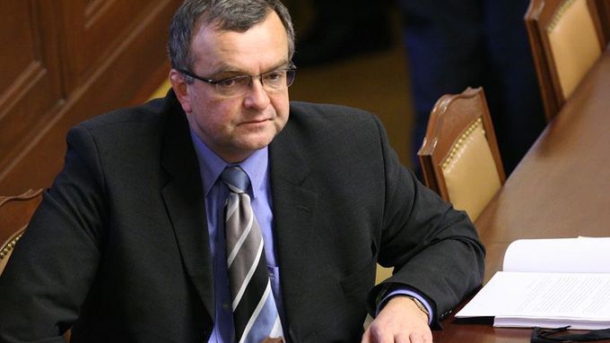 Ministr financí Miroslav Kalousek na jednání sněmovny.