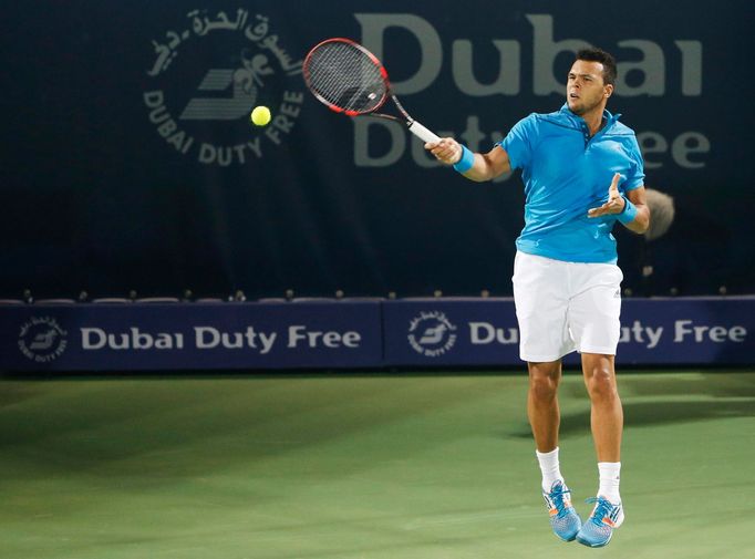 Jo-Wilfried Tsonga na turnaji v Dubaji 2014