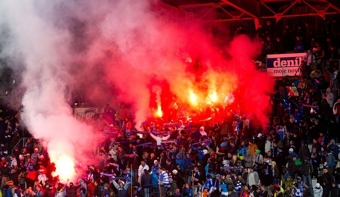 Utkání Gambrinus ligy Olomouc vs. Ostrava (fanoušci)