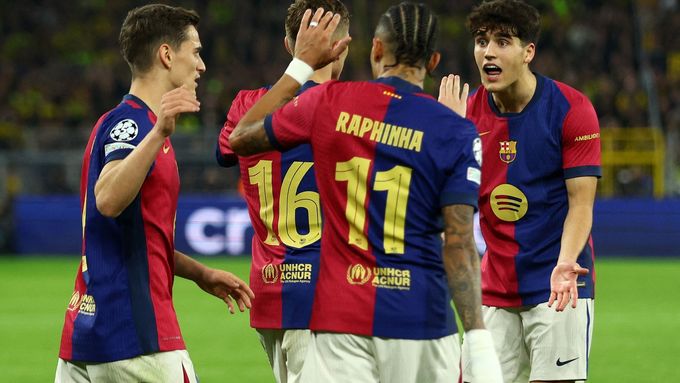 Radost fotbalistů Barcelony