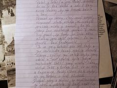 Ukázka dopisu z vězení.