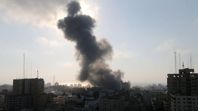 Útok izraelského letectva v Pásmu Gazy.