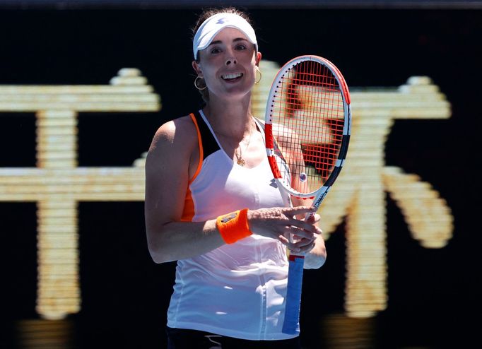 Australian Open 2022: Alizé Cornetová v utkání třetího kola.