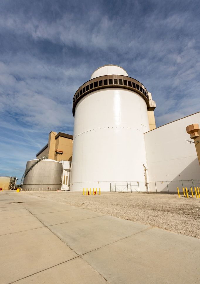 Jaderná elektrárna Plant Vogtle ve státě Georgia v USA, kterou provozuje společnost Georgia Power. Fotografie byly pořízené v listopadu v roce 2022.