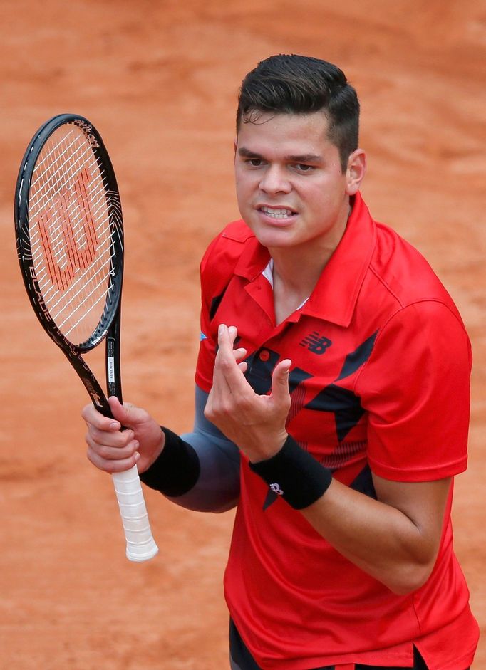 Milos Raonic na French Open 2014