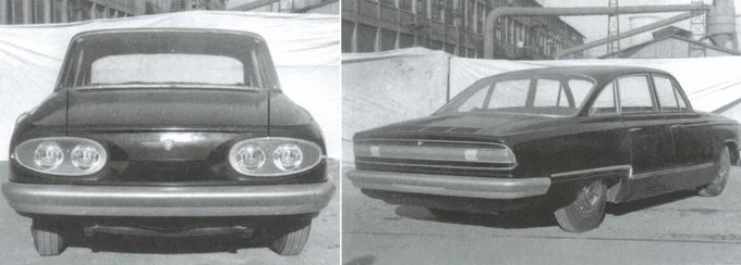 V roce 1963 byl postaven prototyp Tatra 603 A s karosérií sedan. O trošku menší vůz v porovnáni s T603 byl postaven trošku v "americkém stylu", což bylo terčem útoků mnohých kritik. Navazoval ovšem designově na "šestsettrojku", hlavně ve střední části. Typická byla pro něj zadní světelná lišta.