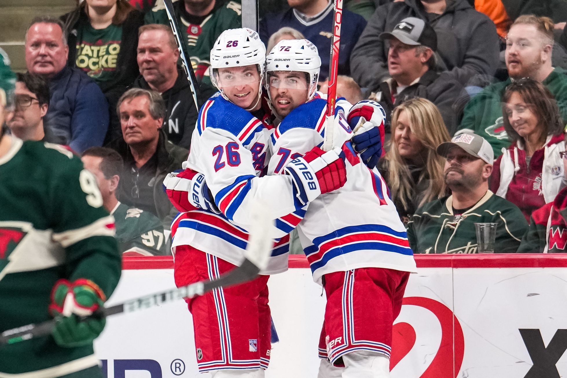 hokej, NHL 2022/2023, Minnesota Wild - New York Rangers, Filip Chytil (vpravo)