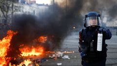 Nantes, Francie, důchodová reforma, protesty, demonstrace