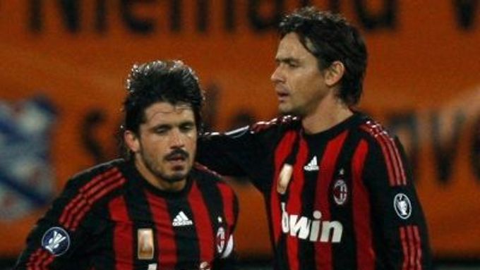 Inzaghi a Gattuso, někdejší ikony AC, už na hřiště v ostrém zápase za Rossoneri nevyběhnou.