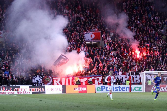 EPL, Slavia-Jihlava: fanoušci Slavie