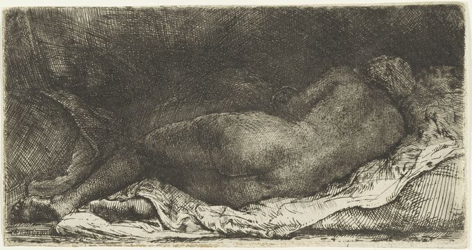 Rembrandt Harmenszoon van Rijn: Ležící ženský akt, 1658.