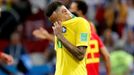 Neymar po zápase Brazílie - Belgie na MS 2018